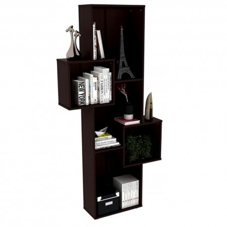 Biblioteca Practimac Zag Wengue 87x178x23cm Biblioteca Practimac Zag Wengue 87x178x23cm