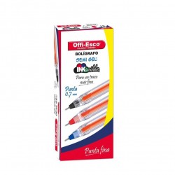 Combo 36 Boligrafos Negro Offi Esco Semigel 0.7mm trazo fino OFPOEC212_4