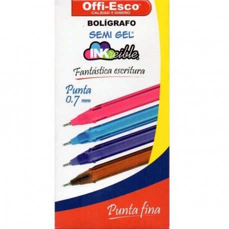 36 Boligrafos Colores Offi Esco INKreible Semigel 0.7 mm OFPOEC249_1 36 Boligrafos Colores Offi Esco INKreible Semigel 0.7 mm OFPOEC249_1